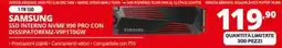 Comet SAMSUNG SSD INTERNO NVME 990 PRO CON DISSIPATOREMZ-V9P1T0GW offerta