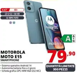 Comet MOTOROLA MOTO E15 SMARTPHONE offerta