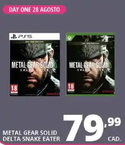 Comet Metal gear sold delta snake eater PSS offerta