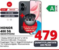 Comet HONOR 400 5G Smartphone offerta
