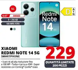 Comet XIAOMI REDMI NOTE 14 5G Smartphone offerta