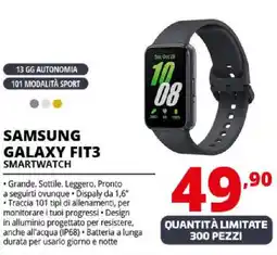 Comet SAMSUNG Galaxy fit3 smartwatch offerta