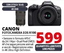 Comet Canon fotocamera EOS R100 offerta