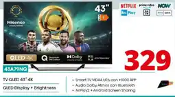 Comet Hisense TV QLED 43" 4K QLED Display + Brightness offerta