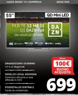 Comet HAIER SMART TV H55M90EUX SERIE M90 offerta