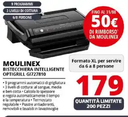 Comet MOULINEX BISTECCHIERA INTELLIGENTE OPTIGRILL G1727810 offerta