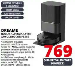 Comet DREAME robot aspirapolvere x40 ultra complete offerta