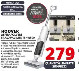 Comet HOOVER ASPIRAPOLVERE E LAVAPAVIMENTI HW500 offerta