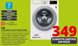 Comet LG LAVATRICE SLIM F2WV3S7S4E offerta