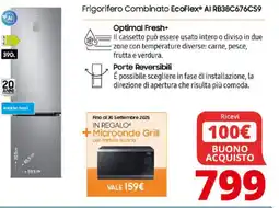 Comet Samsung Frigorifero Combinato EcoFlex AI RB38C676CS9 offerta