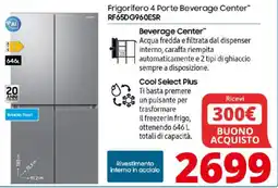Comet Samsung Frigorifero 4 Porte Beverage Center RF65DG960ESR offerta