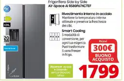 Comet Samsung Frigorifero Side by Side Air-Space Al RS80F67KCTEF offerta