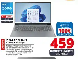 Comet Lenovo IDEAPAD SLIM 3 NOTEBOOK 83EM00J7IX offerta