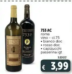 Deco Supermercati 753 ac roma vino bianco doc 750 ml offerta