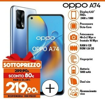 Expert A74 16,3 cm (6.43") doppia sim coloros 11.1 4g usb tipo-c 6 gb 128 gb 5000 mah blu offerta