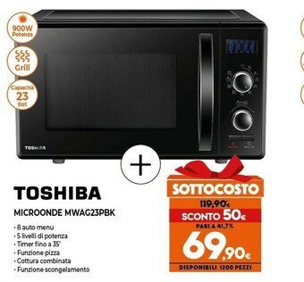 Expert Toshiba microonde mwaf23pbk offerta