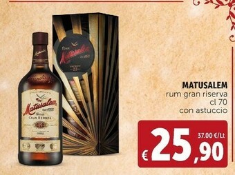 Deco Supermercati Matusalem rum gran riserva offerta