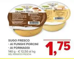 Todis Sugo fresco ai funghi porcini ai formaggi offerta