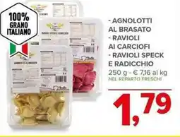 Todis Agnolotti al brasato ravioli ai carciofi ravioli speck e radicchio offerta