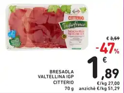 Spazio Conad Bresaola valtellina IGP CITTERIO offerta