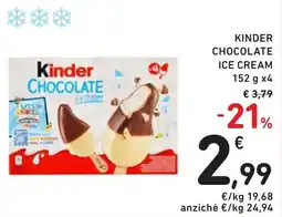 Spazio Conad KINDER CHOCOLATE ICE CREAM offerta