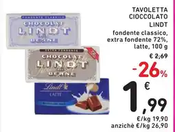 Spazio Conad Tavoletta cioccolato LINDT offerta