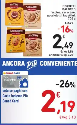 Spazio Conad Biscotti BALOCCO offerta