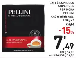 Spazio Conad Caffè espresso superiore per moka PELLINI offerta