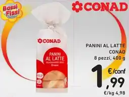 Spazio Conad Panini al latte CONAD offerta