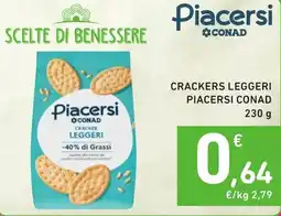 Spazio Conad Crackers leggeri PIACERSI CONAD offerta