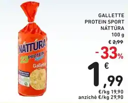 Spazio Conad Gallette protein sport NÁTTÚRA offerta