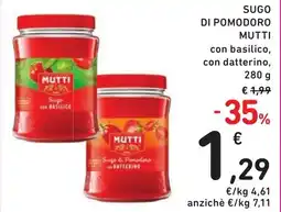 Spazio Conad Sugo di pomodoro MUTTI offerta