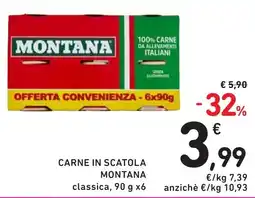 Spazio Conad Carne in scatola MONTANA offerta