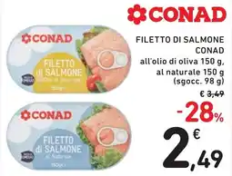 Spazio Conad Filetto di salmone CONAD offerta
