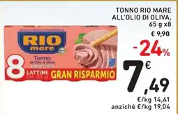 Spazio Conad Tonno rio mare all'olio di oliva offerta