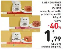 Spazio Conad Linea gourmet gold PURINA offerta