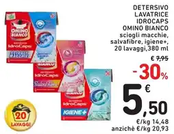 Spazio Conad Detersivo lavatrice idrocaps OMINO BIANCO offerta