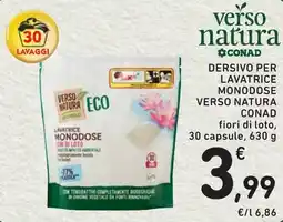 Spazio Conad Dersivo pe lvatrice monodose VERSO NATURA CONAD offerta
