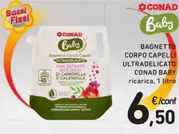 Spazio Conad Bagnetto corpo capelli ultradelicato CONAD BABY offerta
