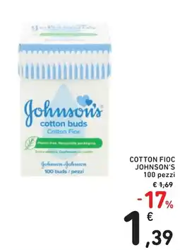 Spazio Conad Cotton fioc johnson's 100 pezzi offerta