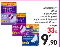 Spazio Conad Assorbenti LINES SETA ULTRA offerta