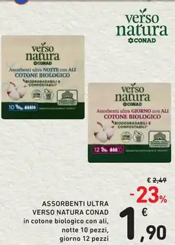Spazio Conad Assorbenti ultra VERSO NATURA CONAD offerta