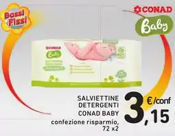Spazio Conad Salviettine detergenti CONAD BABY offerta