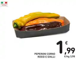 Spazio Conad Peperoni corno rossi e gialli offerta