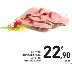 Spazio Conad Filetto di pesce spada a fette decongelato offerta