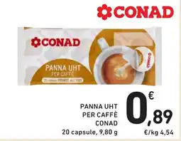 Spazio Conad Panna uht per caffè CONAD offerta
