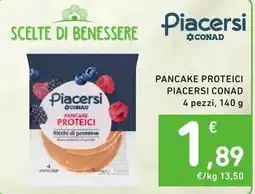Spazio Conad Pancake proteici PIACERSI CONAD offerta