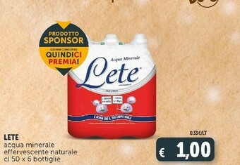 Deco Supermercati Acqua minerale effervescente naturale offerta