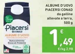 Spazio Conad Albume d'uovo PIACERSI CONAD offerta