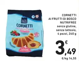 Spazio Conad Cornetti ai frutti di bosco NUTRIFREE offerta